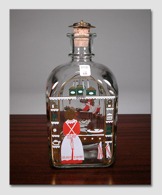 Holmegaard Weihnachtsflasche 1992, Kapazität 65 cl.