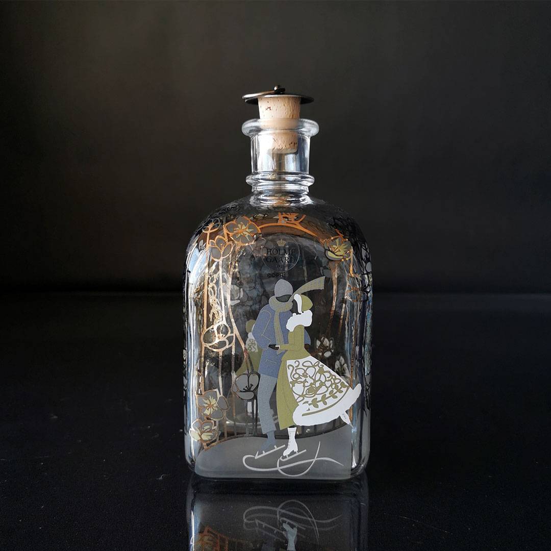 Holmegaard Weihnachtsflasche 2009, Kapazität 65 cl.