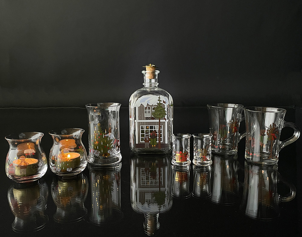 Weihnachtsflasche 2022, Kapazität 73 cl. Holmegaard Christmas