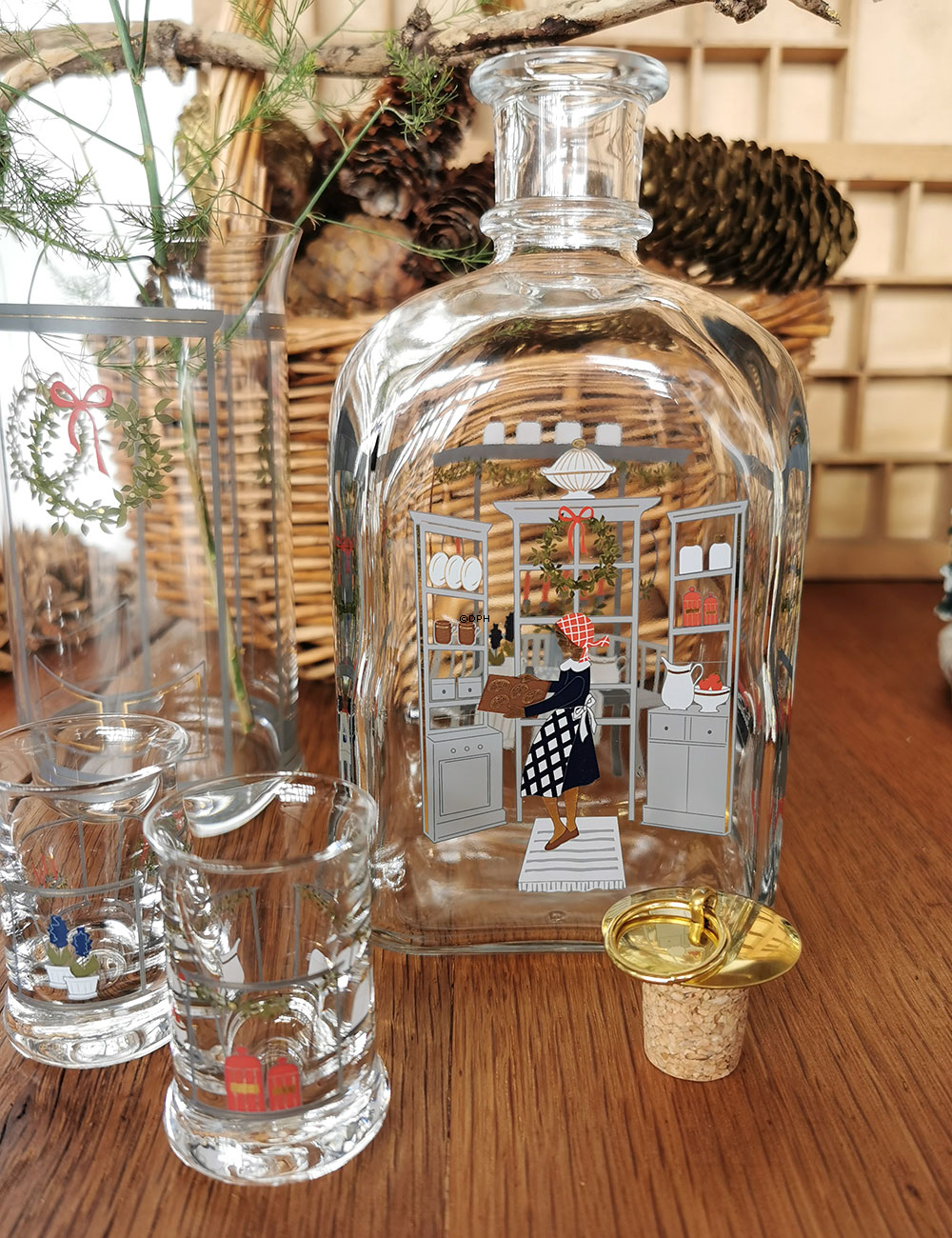 Weihnachtsflasche 2024, Kapazität 73 cl. Holmegaard Christmas