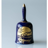 1976 Hackefors Weihnachtsglocke Stern Kobaltblau mit Gold