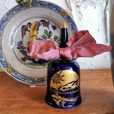 1976 Hackefors Weihnachtsglocke Stern Kobaltblau mit Gold