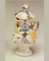 Wiinblad Krug mit Hut handbemalt, blau / weiß oder mehrfarbig