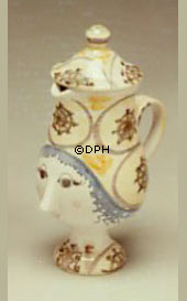 Wiinblad Krug mit Hut handbemalt, blau / weiß oder mehrfarbig