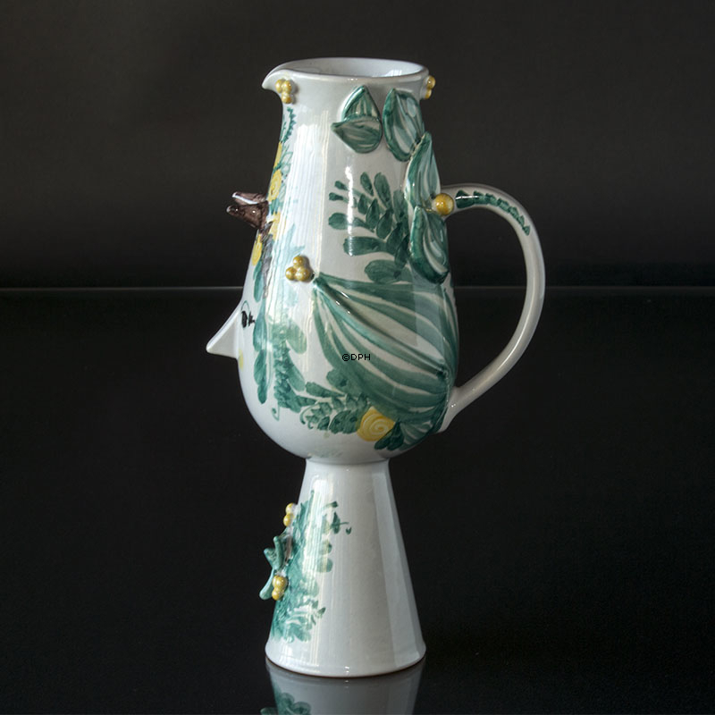 Wiinblad Krug, handbemalt, blau / weiß oder mehrfarbig