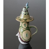 Wiinblad Krug mit Hut, handbemalt, blau / weiß oder mehrfarbig