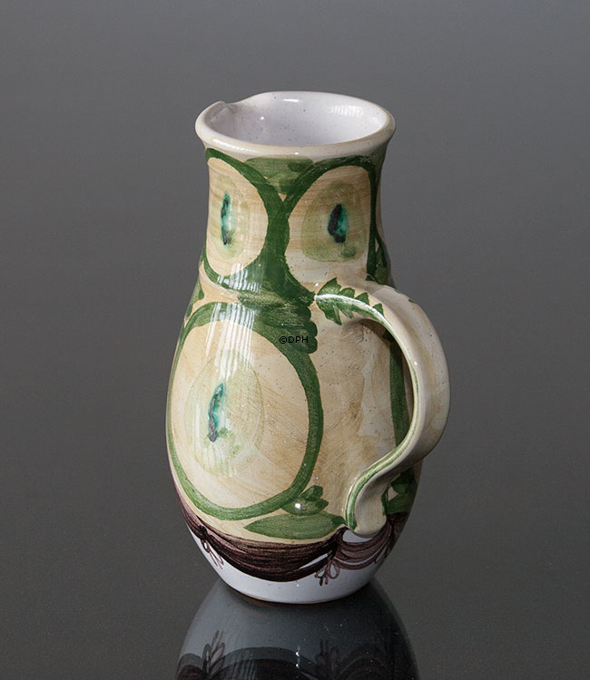 Wiinblad Krug mit Hut, handbemalt, blau / weiß oder mehrfarbig