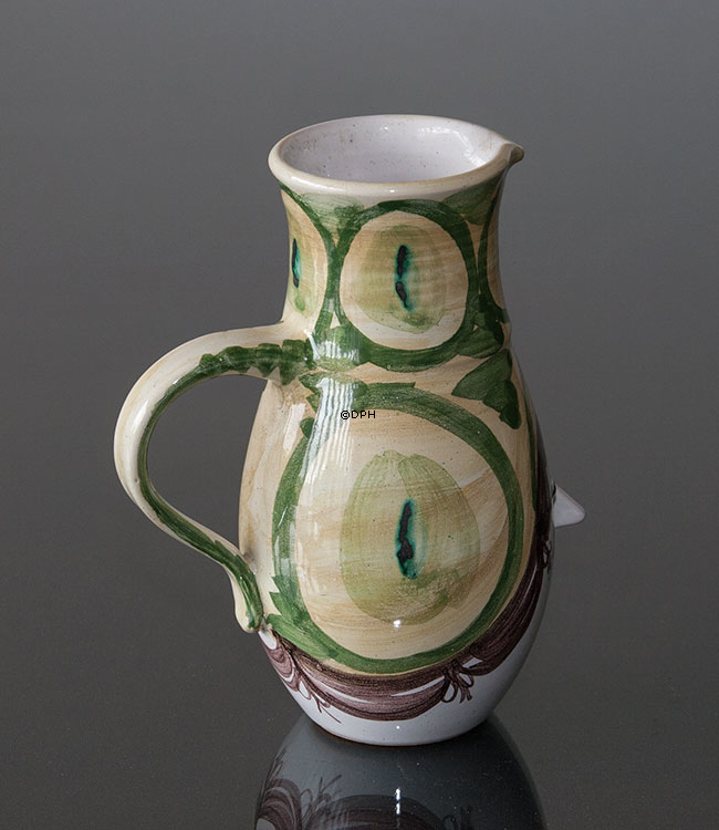 Wiinblad Krug mit Hut, handbemalt, blau / weiß oder mehrfarbig