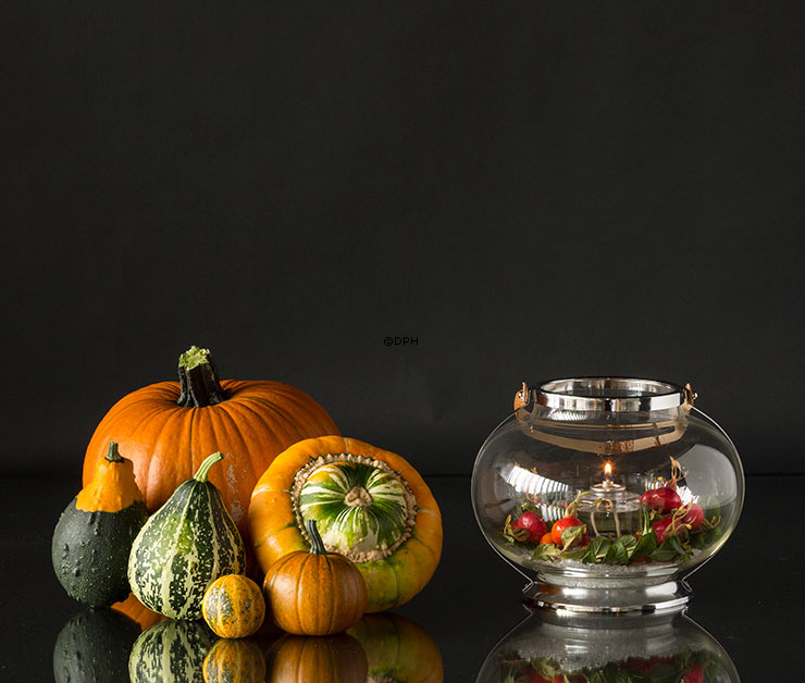 Hurricane Lanterne Klarglas und Chrom