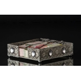 Serviettenhalter in antikem Silber