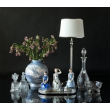 Ovales Tablett mit Spiegel, Chrom, klein 12x25 cm