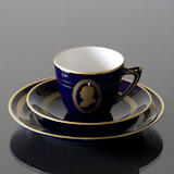 Komponist Kaffeegeschirr, Sibelius, Tasse, Untertasse und Kuchenteller Nr. 10, Bing & Gröndahl