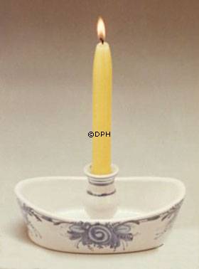 Wiinblad Kerzenständer, Kerzenboot, handbemalt, blau / weiß oder mehrfarbig