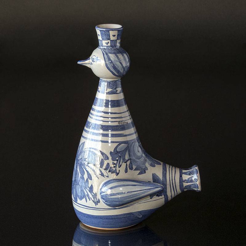 Wiinblad Kerzenständer, Kerzenständer, handbemalt, blau