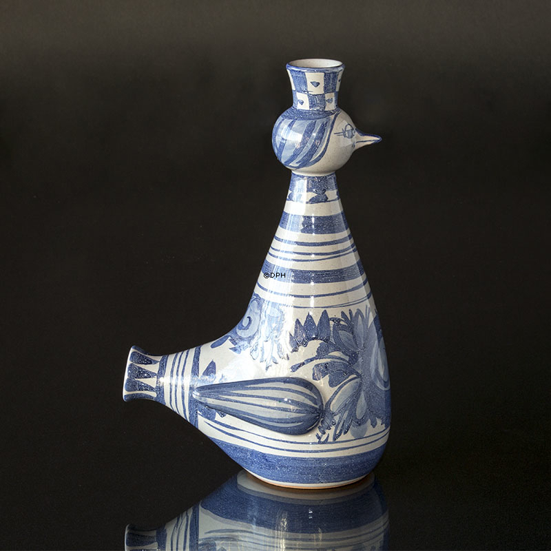 Wiinblad Kerzenständer, Kerzenständer, handbemalt, blau