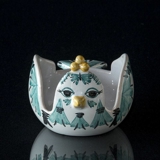 Wiinblad Kerzenständer, Kerzenständer, handbemalt, blau / weiß oder mehrfarbig