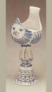 Wiinblad Leuchter, Vogel, klein, handbemalt, blau / weiß