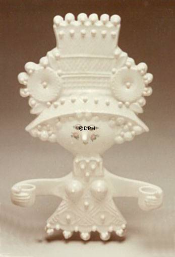 Wiinblad Plätzchen-Dame, handbemalt, Blau / Weiß oder mehrfarbig