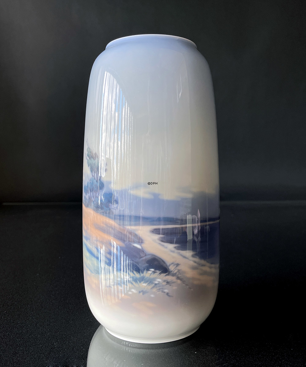 Lyngby-Vase mit Landschaft "Strand und Dünen" Nr. 130-3-94