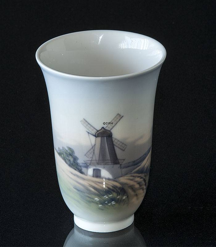 Lyngby Vase mit Windmühle und Landschaft Nr. 71-1-93