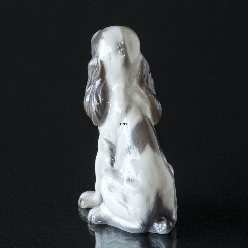 Cocker Spaniel, setzend, Lyngby Figur Nr. 85