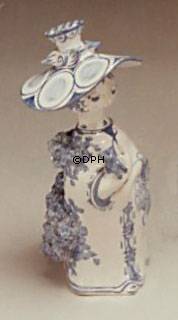 Wiinblad Figur, handbemalt, Blau / Weiß