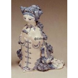 Wiinblad Figur, handbemalt, Blau / Weiß