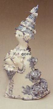 Wiinblad Figur, handbemalt, Blau / Weiß