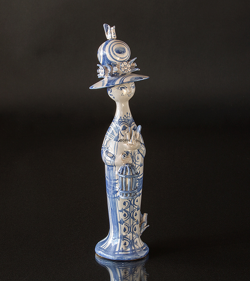 Wiinblad Saisonfigur, Frühling, Blau / Weiß, Höhe 30 cm