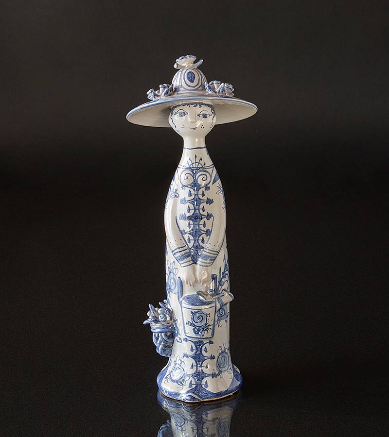 Wiinblad Saisonfigur, Sommer, handbemalt, Blau / Weiß