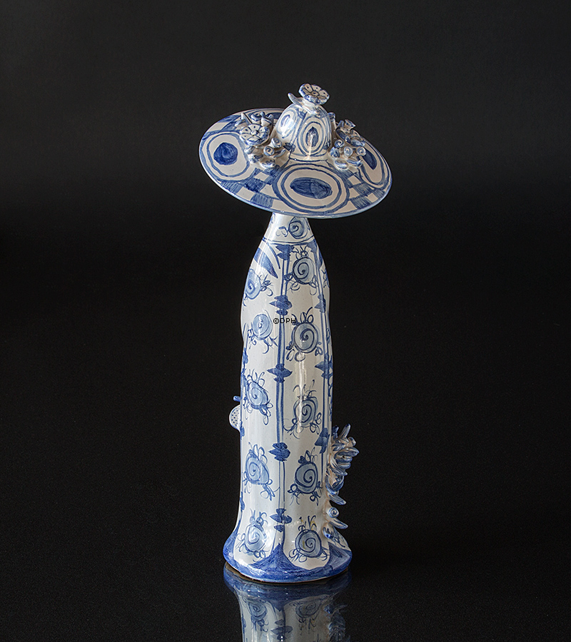 Wiinblad Saisonfigur, Sommer, handbemalt, Blau / Weiß