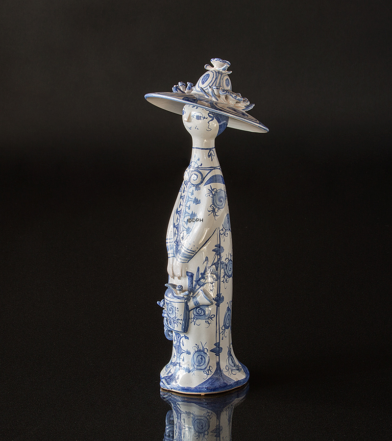 Wiinblad Saisonfigur, Sommer, handbemalt, Blau / Weiß