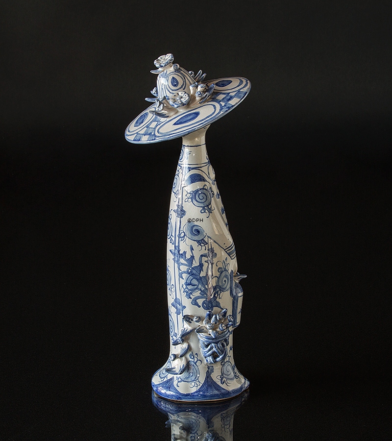 Wiinblad Saisonfigur, Sommer, handbemalt, Blau / Weiß