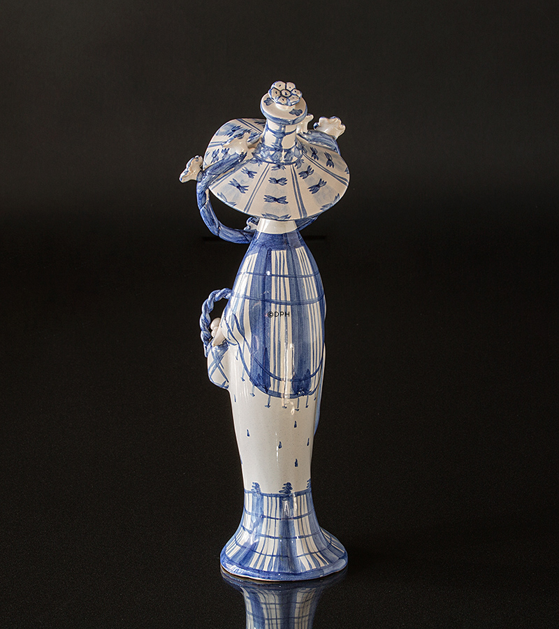 Wiinblad Saisonfigur, Herbst, handbemalt, Blau / Weiß