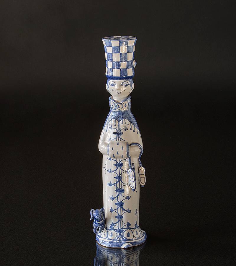 Wiinblad Saisonfigur, Winter, handbemalt, Blau / Weiß