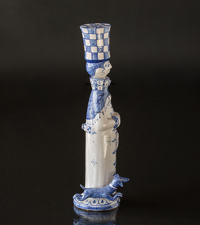 Wiinblad Saisonfigur, Winter, handbemalt, Blau / Weiß