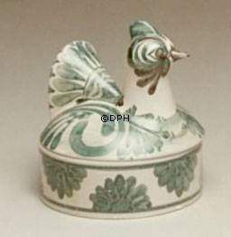 Wiinblad Eierkorb, handbemalt, Grün / Weiß