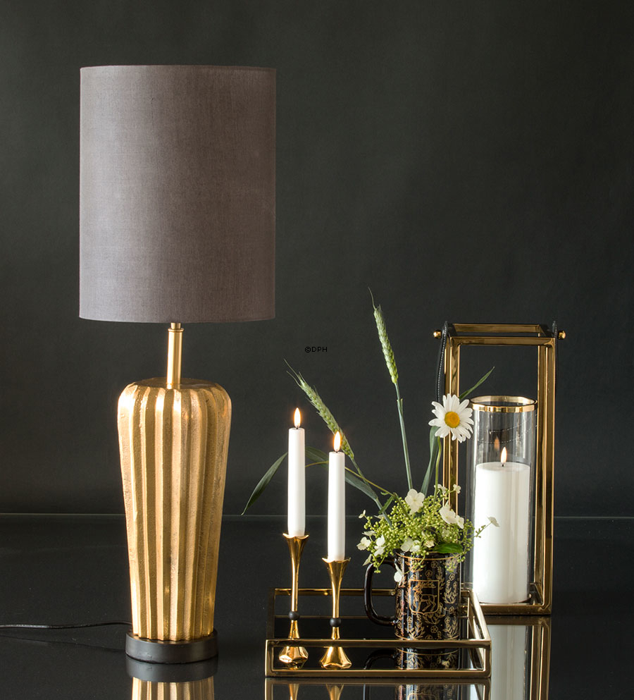 Viereckiges Tablett mit Schwarzem Glas vergoldet, Klein