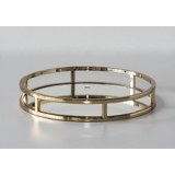 Spiegeltablett rund vergoldet