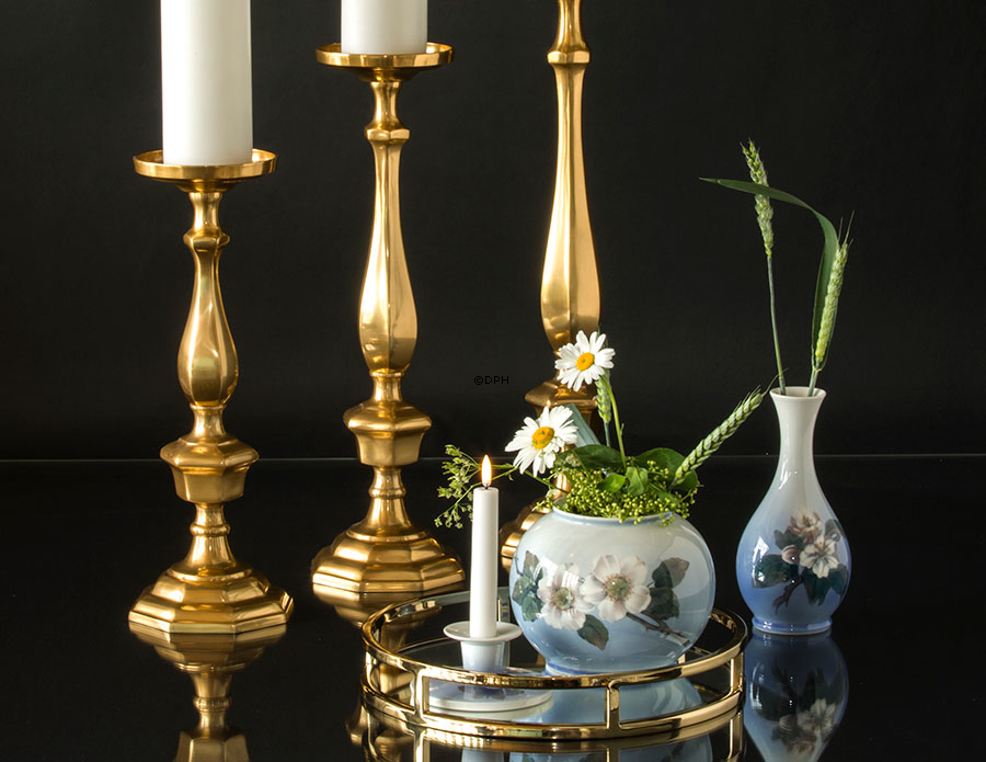 Spiegeltablett rund vergoldet