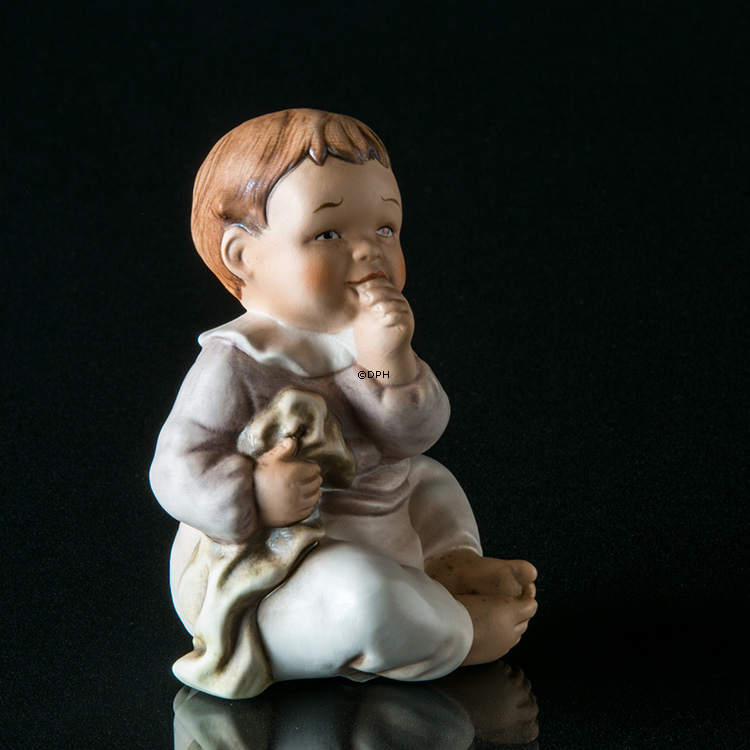 Goebel Hummel Nina und Marco Baby saugt seinen Daumen