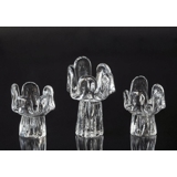 Orrefors Set von drei Kerzenhaltern