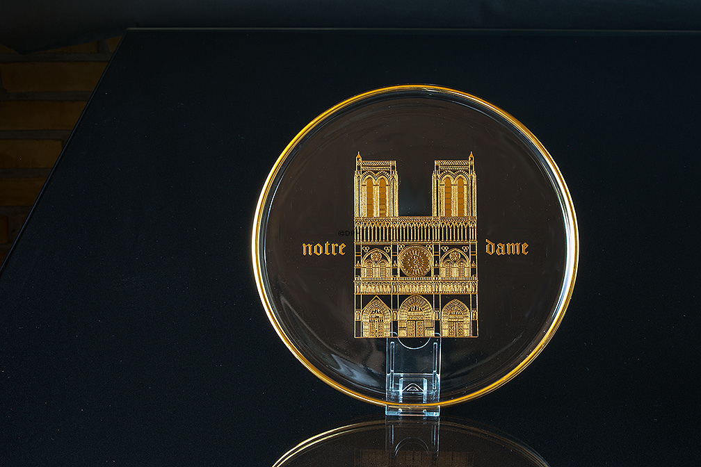 1970 Orrefors jährliche Glasteller, Notre Dame!!!