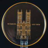 1971 Orrefors jährliche Glasteller, Westminster Abbey