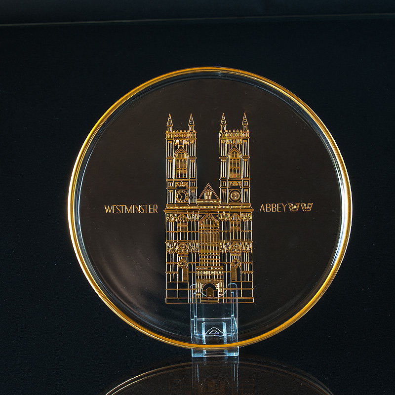1971 Orrefors jährliche Glasteller, Westminster Abbey