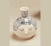 Wiinblad Leuchter, Kugelkopf, handbemalt, Blau / Weiß oder mehrfarbig