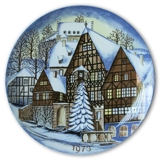 KPM Krister Weihnachtsteller 1973 Weihnachtliches Miltenberg