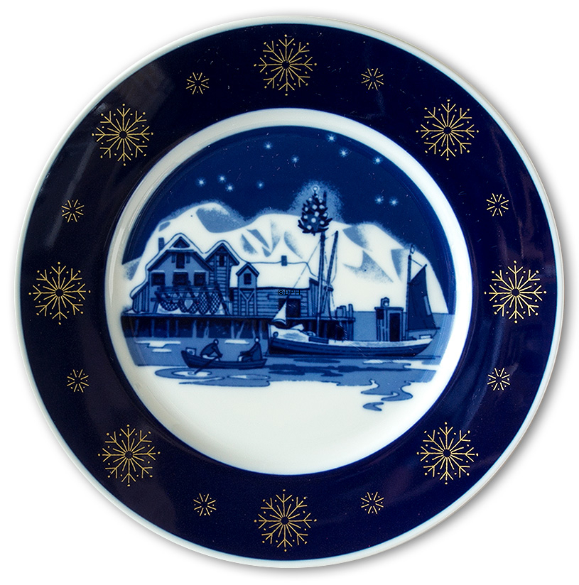 1979 Porsgrund De Luxe Weihnachtsteller, Zuhause für Weihnachten