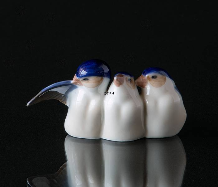 Gruppe von Finken, Royal Copenhagen Vogelfigur Nr. 1045