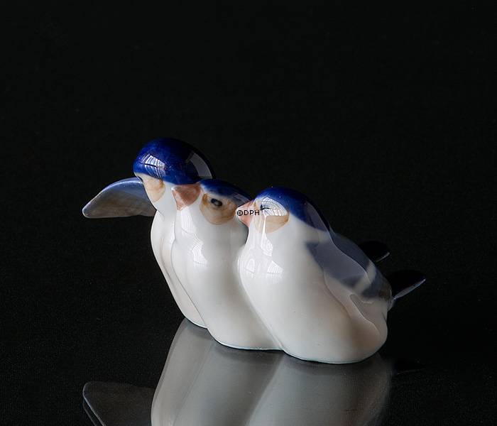 Gruppe von Finken, Royal Copenhagen Vogelfigur Nr. 1045